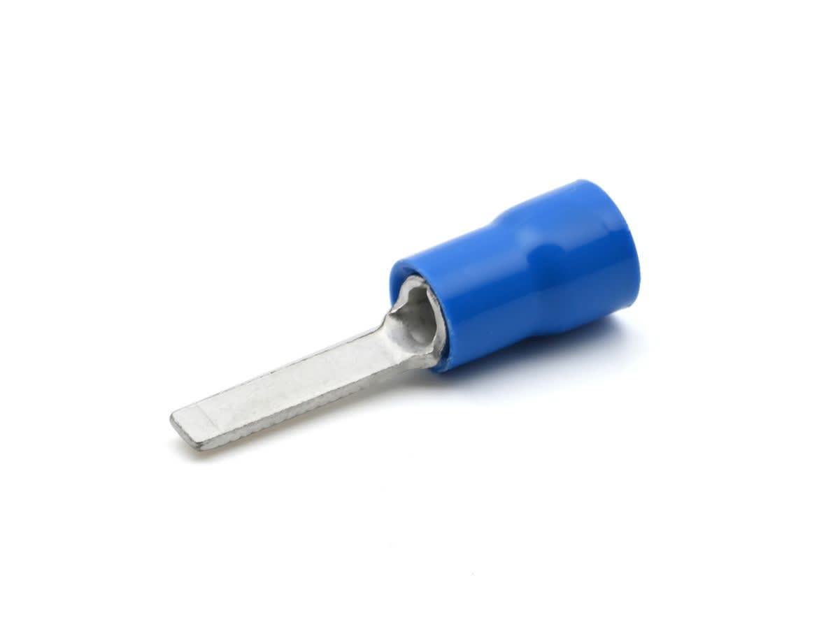 Cembre - Cosse préisolée à embout plat bleue (1,5 à 2,5 mm²) - L 12 mm