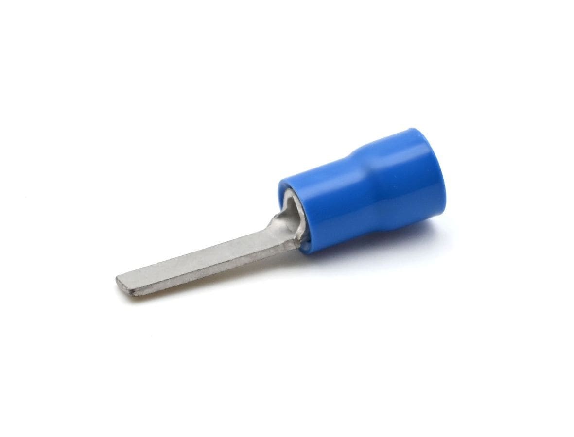 Cembre - Cosse préisolée à embout plat bleue (1,5 à 2,5 mm²) - L 12 mm
