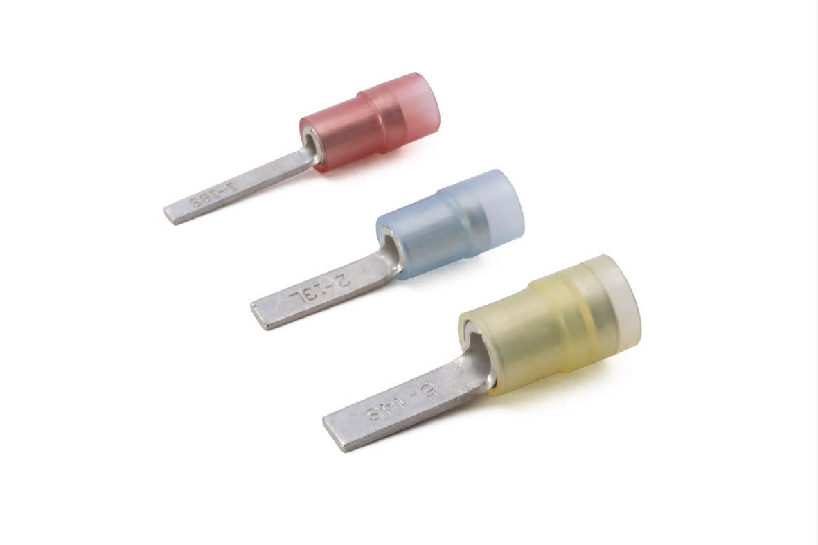 Cembre - Cosse préisolée renforcée à embout plat bleues (1,5 à 2,5 mm²) - L 16 mm