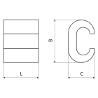 Cembre - Raccord en C pour circuits de terre en cuivre étamé C185-C95ST