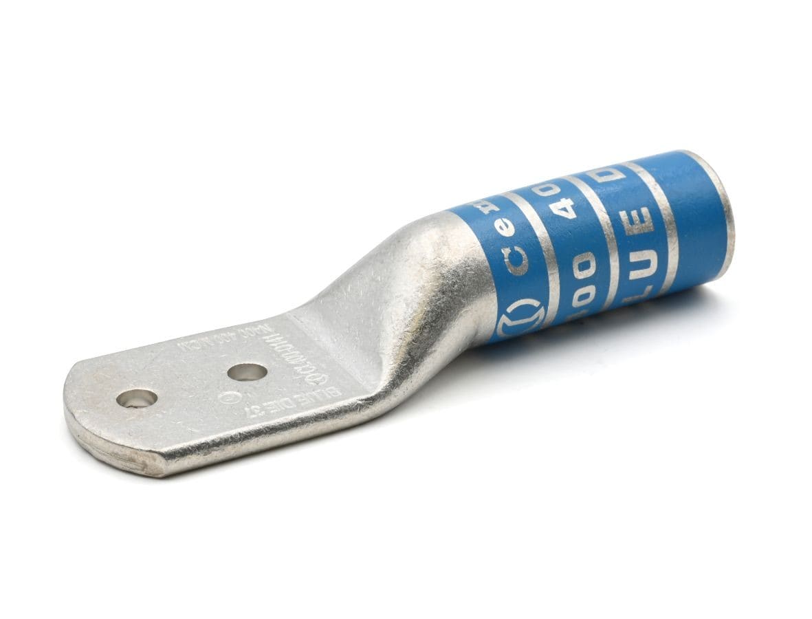Cembre - Cosse non isolée code couleur blanche 300 MCM 2 trous - Diamètre 10 mm