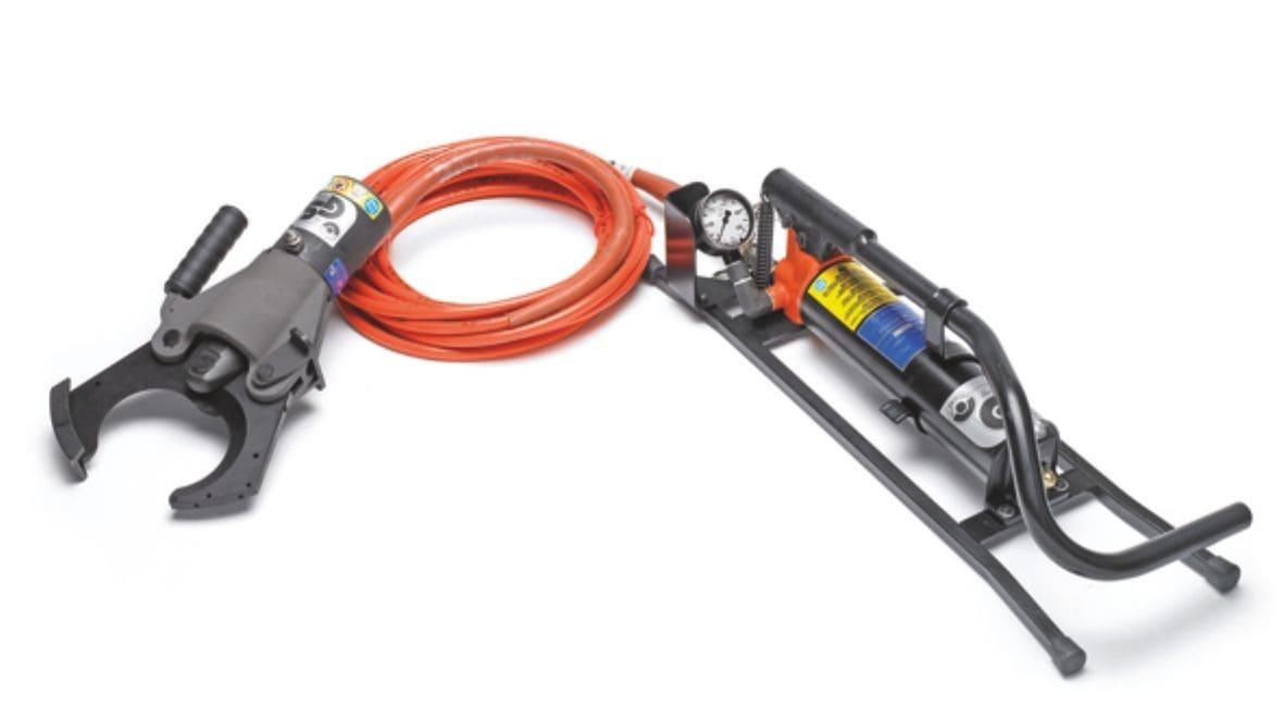 Cembre - Ensemble coupe-câble hydraulique à pied isolé diamètre 95 mm maxi