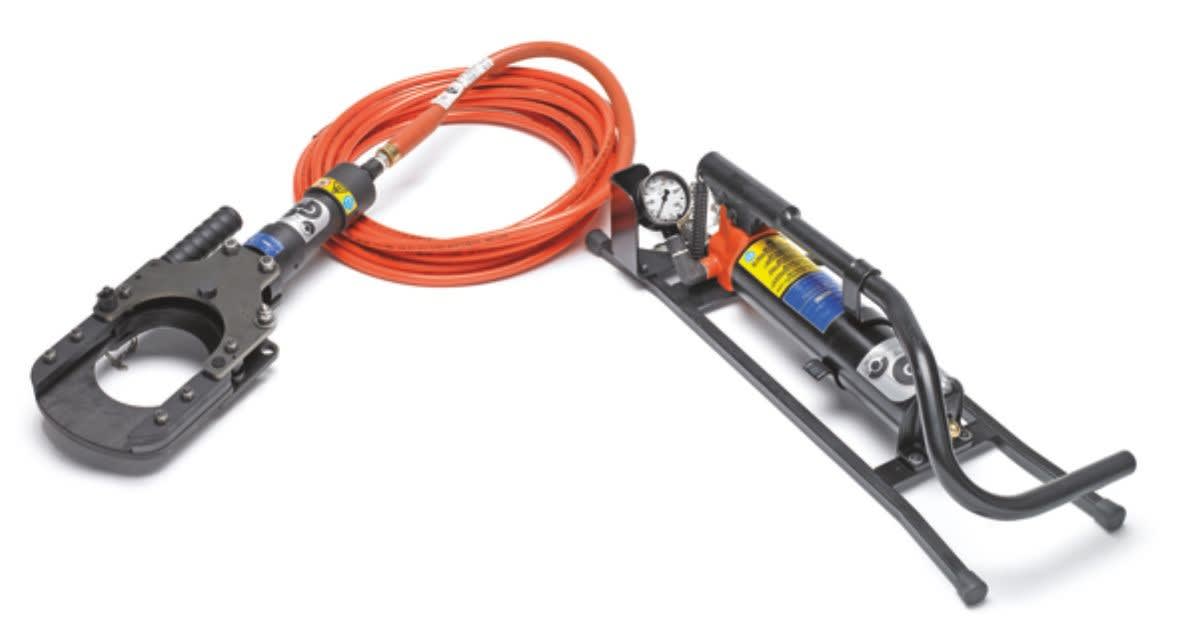 Cembre - Ensemble coupe-câble hydraulique à pied isolé diamètre 120 mm maxi