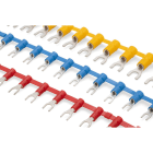 Cembre - Cosse préisolée fourche rouge (0,25 à 1,5 mm²) - Diam. 5 mm en bande
