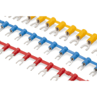 Cembre - Cosse préisolée fourche rouge (0,25 à 1,5 mm²) - Diam. 6 mm en bande