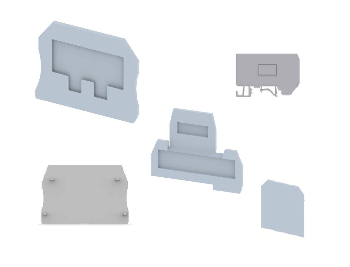 Cembre - Flasque d'extrémité pour bloc de jonction vissé TBS 4 mm² pour fusible