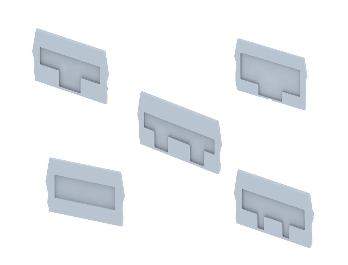 Cembre - Flasque d'extrémité pour bloc de jonction push-in TBP 2,5 mm² 3 connexions