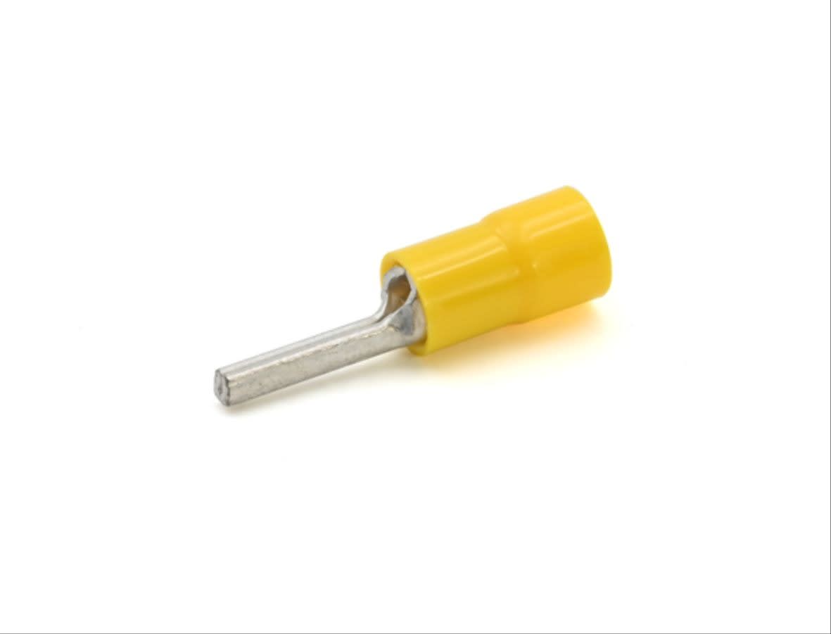 Cembre - Cosse préisolée à embout rond jaune (4 à 6 mm²) - L 14 mm