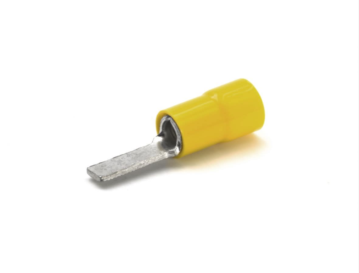 Cembre - Cosse préisolée à embout plat jaune (4 à 6 mm²) - L 12 mm