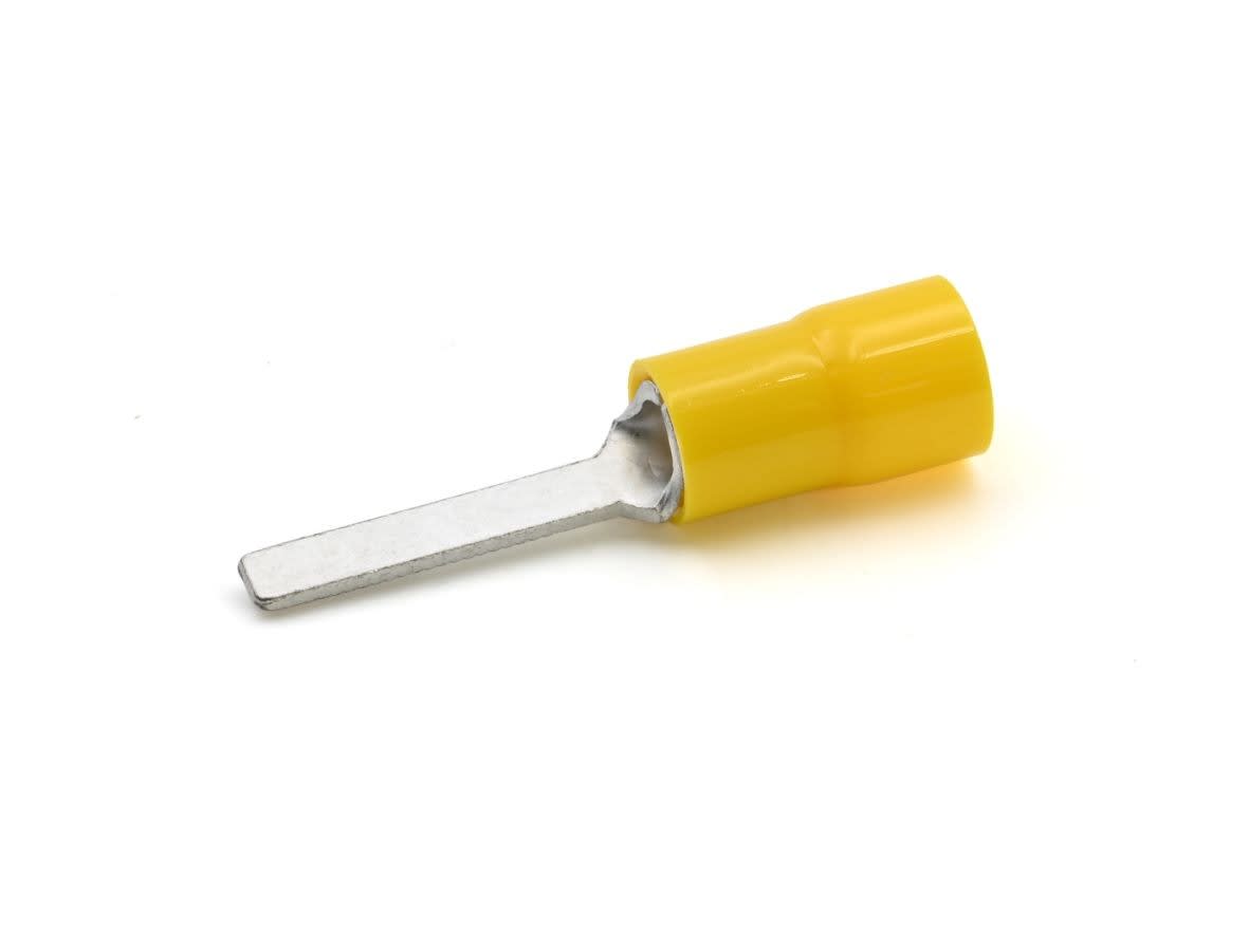 Cembre - Cosse préisolée à embout plat jaune (4 à 6 mm²) - L 17 mm