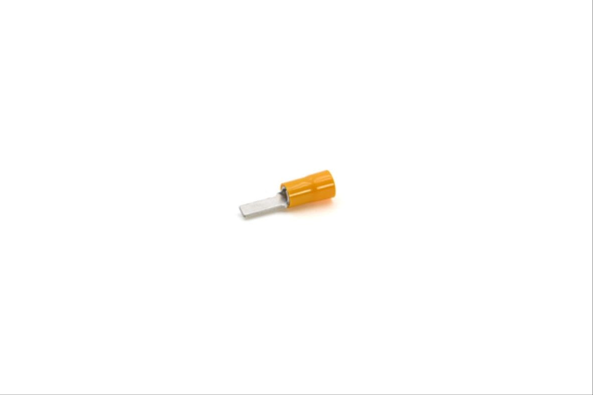 Cembre - Cosse préisolée à embout plat jaune (4 à 6 mm²) - L 12 mm