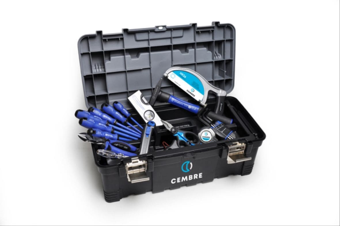 Cembre - Caisse à outils plastique équipée de 14 outils