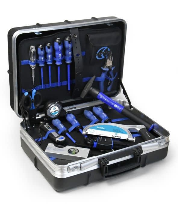 Cembre - Valise d'outils aluminium équipée de 17 outils