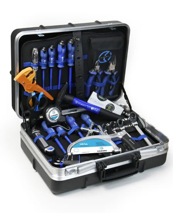 Cembre - Valise d'outils aluminium équipée de 21 outils