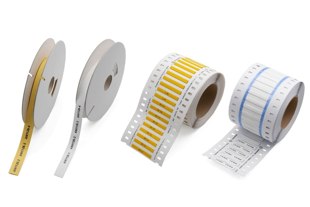 Cembre - Gaine thermo 2:1 à imprimer 38,1 mm av. rétreint L 50 mm jaune (2 côtés)