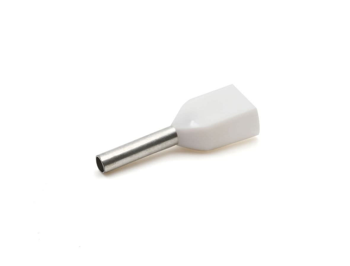 Cembre - Embout de câblage double 2 x 0,5 mm² longueur 8 mm blanc