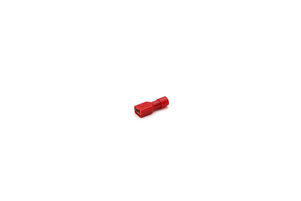 Cembre - Clip femelle complètement isolé rouge (0,25 à 1,5 mm²) - 4,8 X 0,5 mm