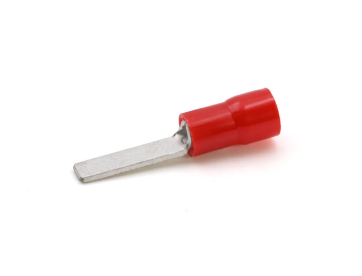 Cembre - Cosse préisolée à embout plat rouge (0,25 à 1,5 mm²) - L 12 mm