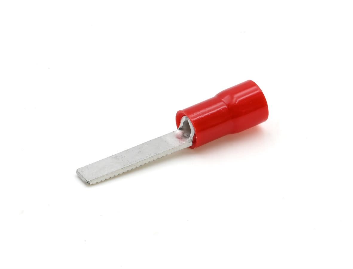 Cembre - Cosse préisolée à embout plat rouge (0,25 à 1,5 mm²) - L 14 mm