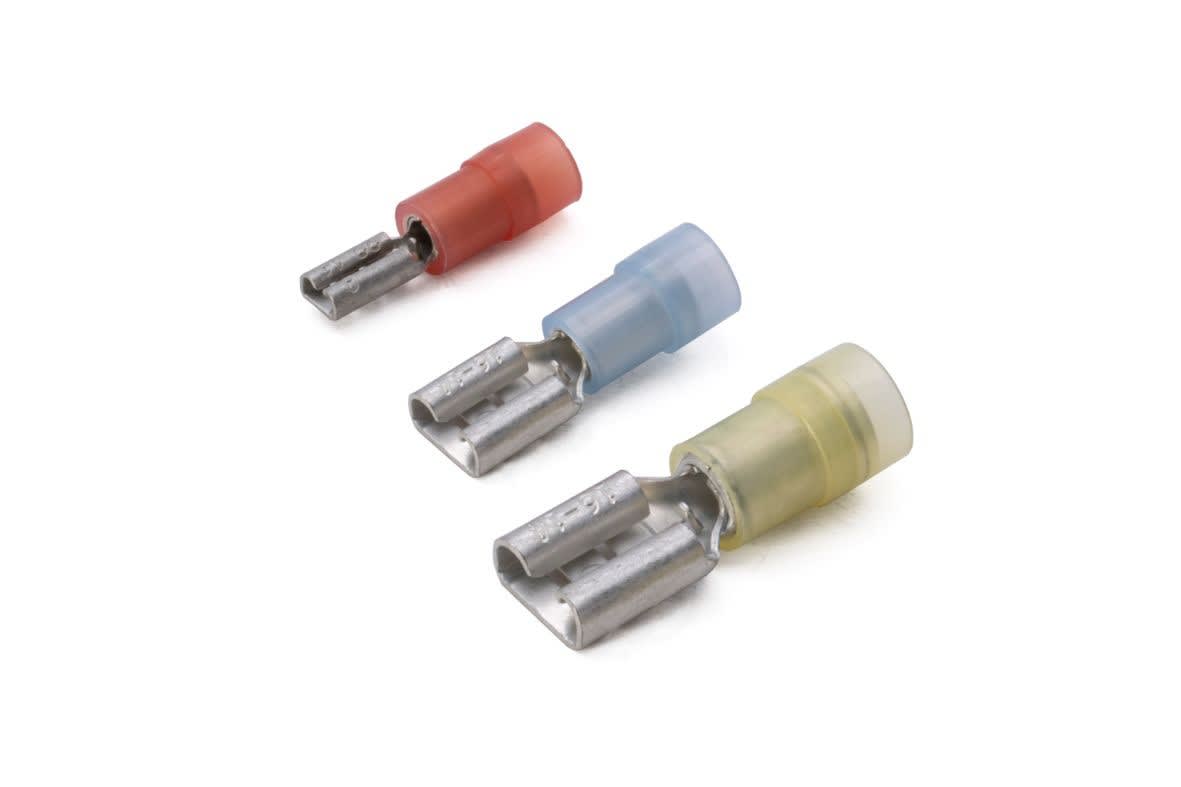 Cembre - Clip femelle partiellement isolé renforcé rouge (0,25 à 1,5 mm²) - 4,8 X 0,5 mm