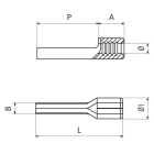 Cembre - Cosse nue roulée à embout rond 0,25 à 1,5 mm² - L 12 mm