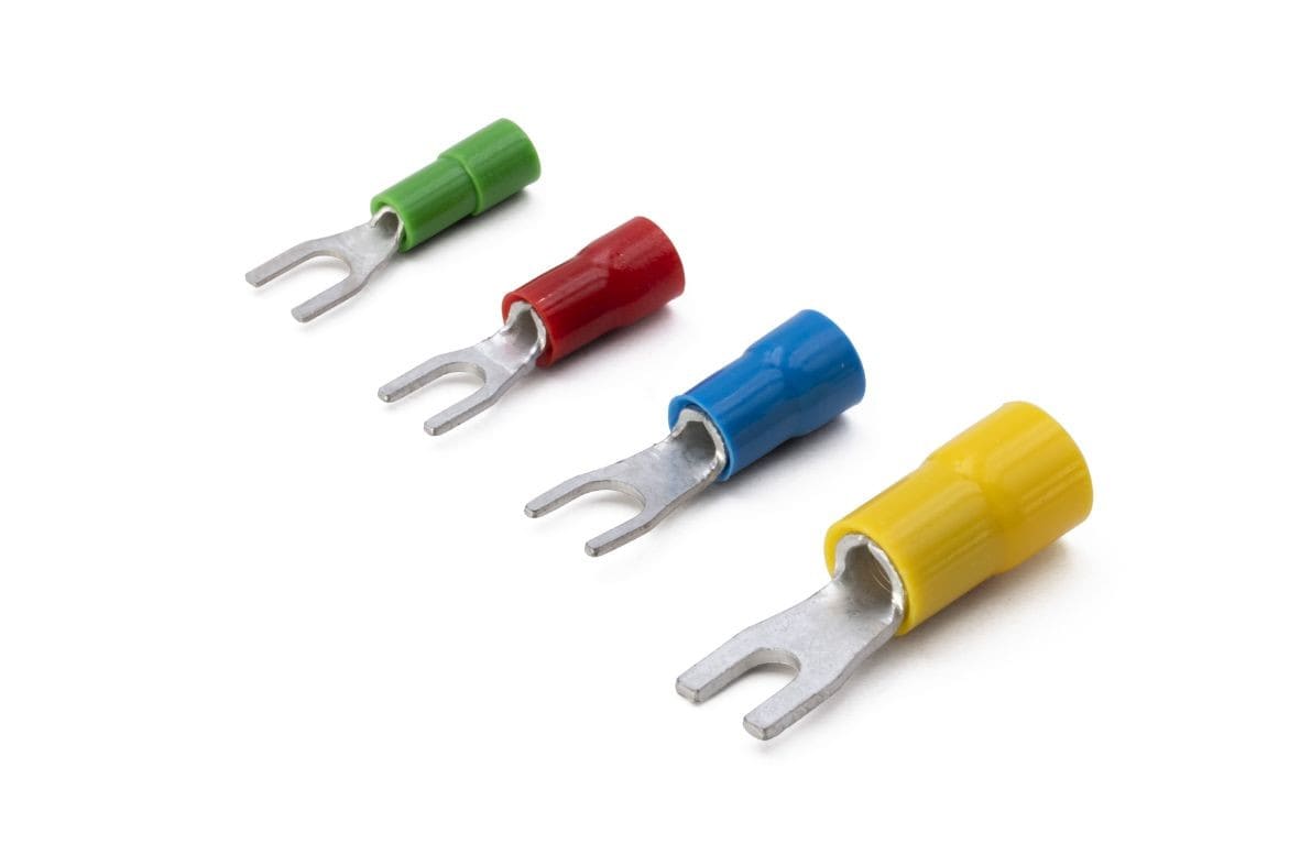 Cembre - Cosse préisolée fourche rouge (0,25 à 1,5 mm²) - Diam. 12 mm