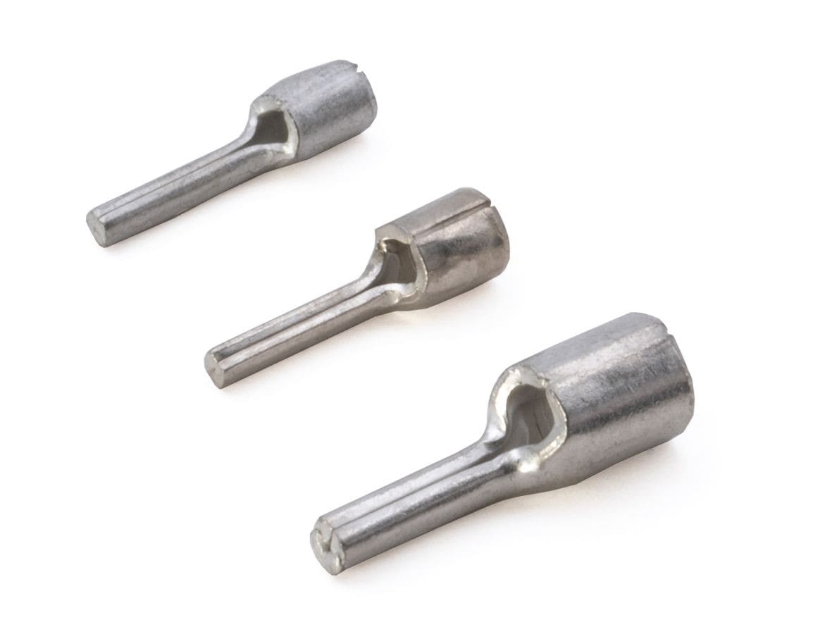 Cembre - Cosse nue roulée à brasée à embout rond 0,25 à 1,5 mm² - L 8 mm