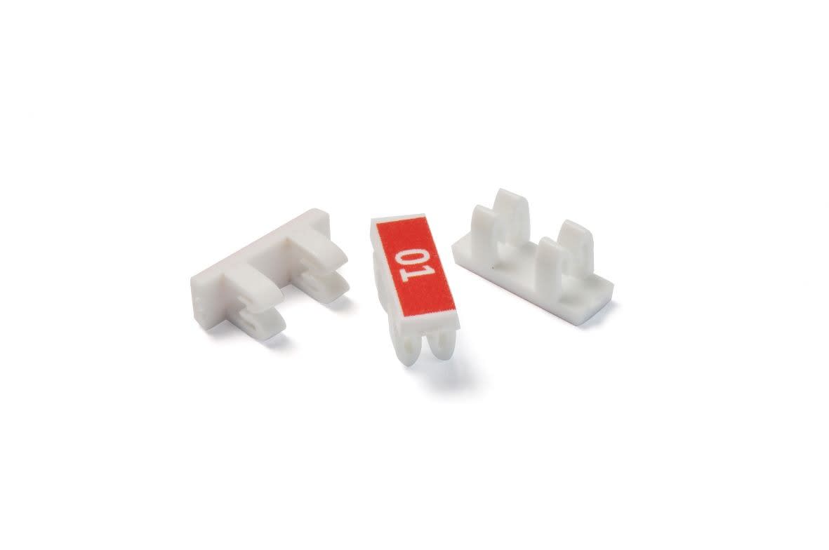 Cembre - Repère filaire pré-mprimé "01" 4 x 12 mm rouge