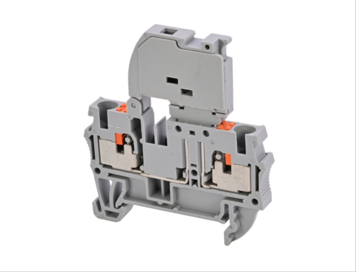 Cembre - Bloc de jonction push-in 4 mm² gris pour fusible