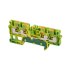 Cembre - Bloc de jonction push-in 4 mm² vert/jaune 4 connexions pour circuit de terre