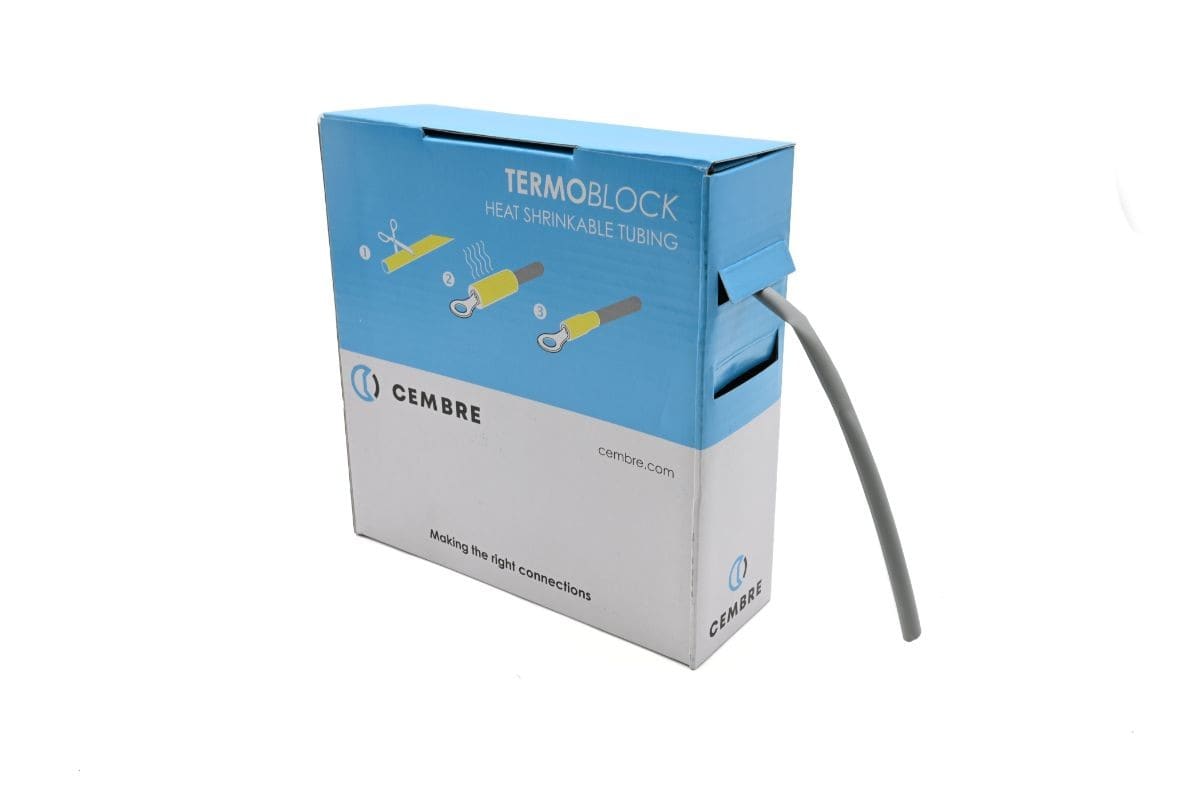 Cembre - Gaine thermo 2:1 en cassette 4,8 mm av. rétreint L 10 m grise