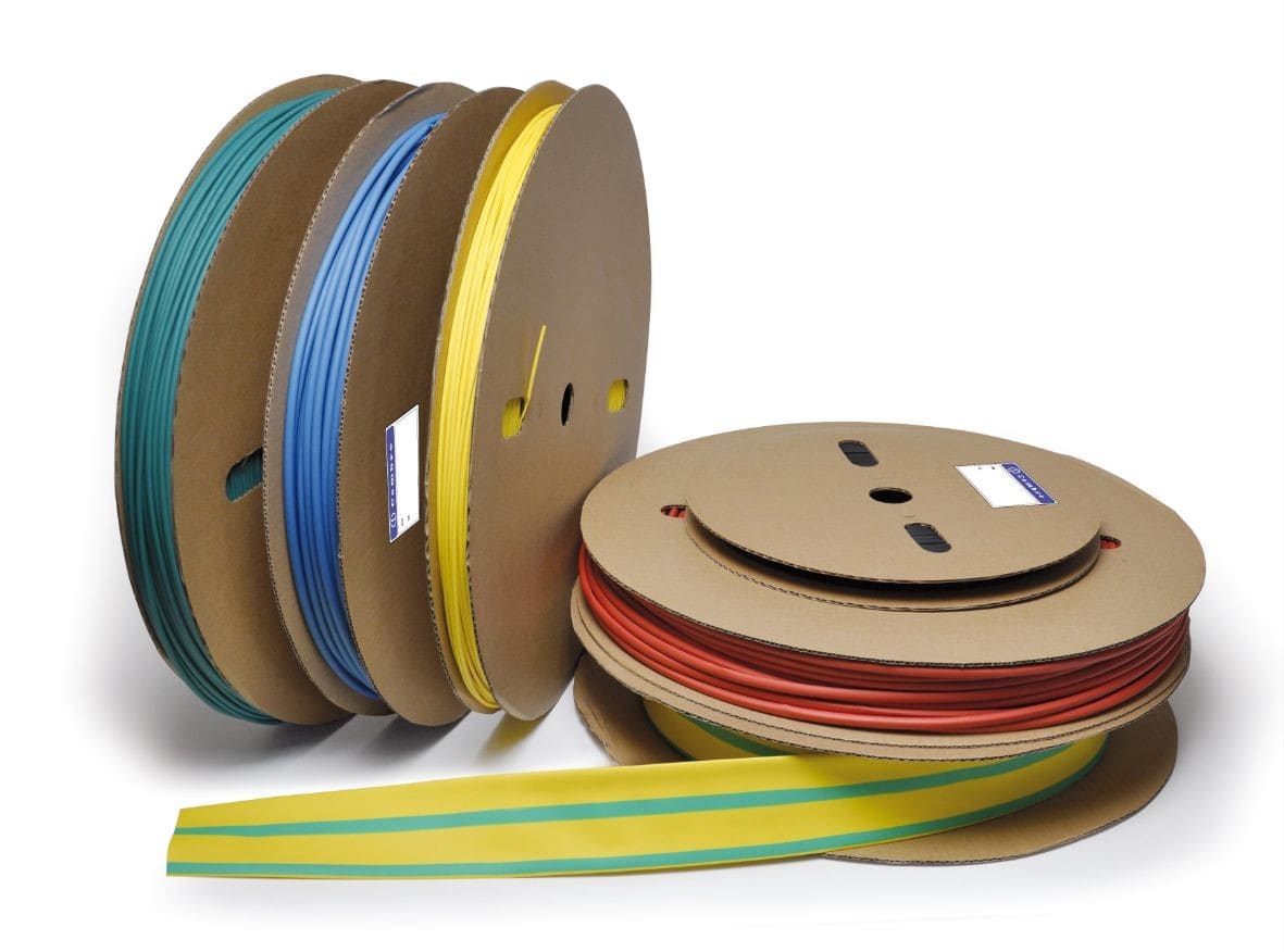 Cembre - Gaine thermo 2:1 en rouleau 3,2 mm av.rétreint L 200 m jaune/vert
