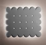 Sedap Atelier - APPLIQUE BISCUIT RECTANGLE PEINT BLANC MAT INCANDESCENT