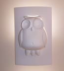 Sedap Atelier - APPLIQUE 3239 CHOUETTE PLATRE NATUREL INCANDESCENT