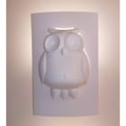Sedap Atelier - APPLIQUE 3239 CHOUETTE PLATRE NATUREL INCANDESCENT
