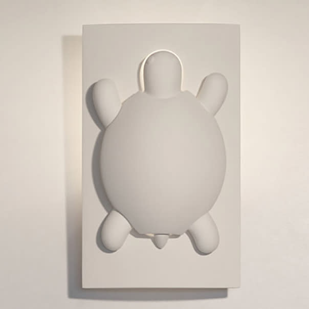 Sedap Atelier - APPLIQUE 3240 TORTUE PEINT BLANC MAT INCANDESCENT