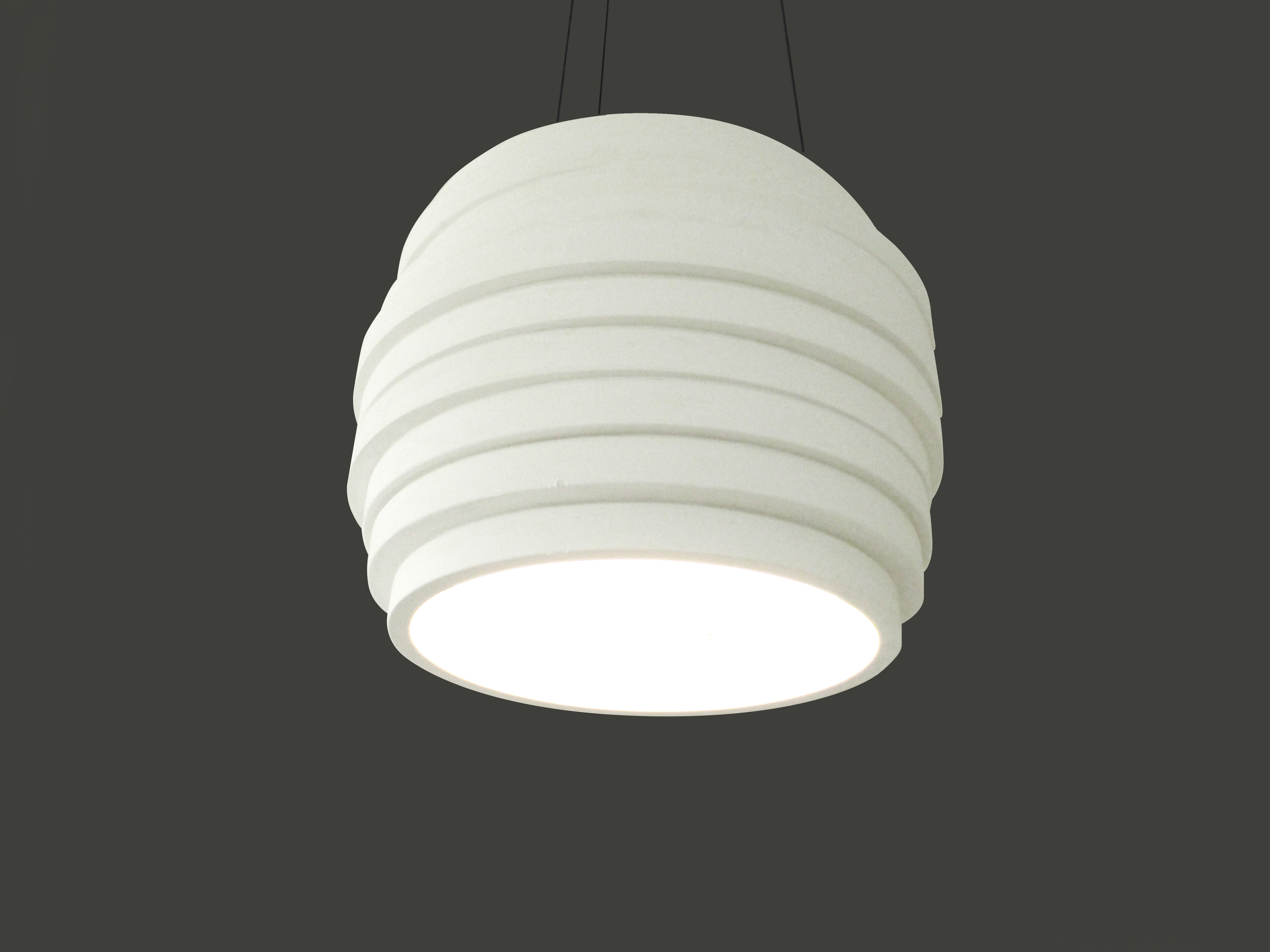 Sedap Atelier - SUSPENSION RUCHE LED PM PEINT BLANC MAT DIMMABLE PUSHDIM