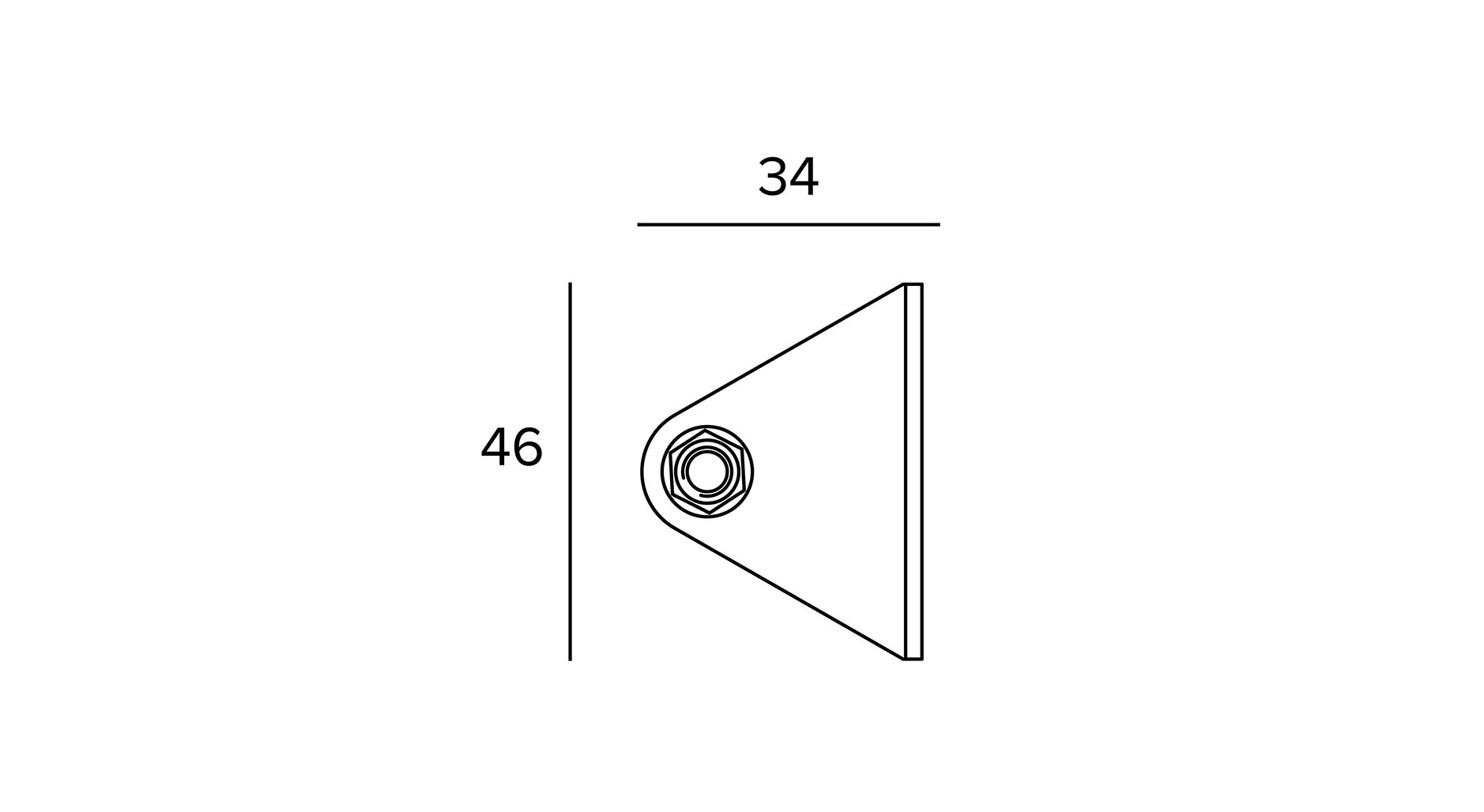 Targetti - JEDI LIN PRJ ACC WALL MOUNTING BRACKET S