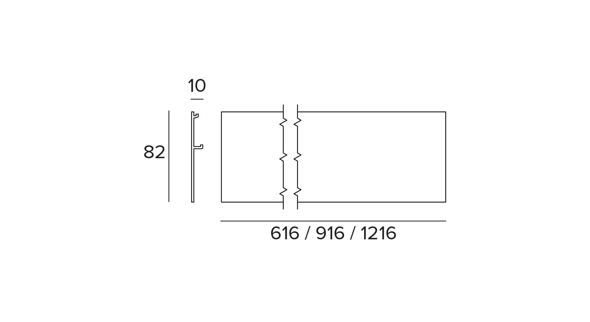 Targetti - JEDI LIN PRJ ACC HIDING PLATE L600