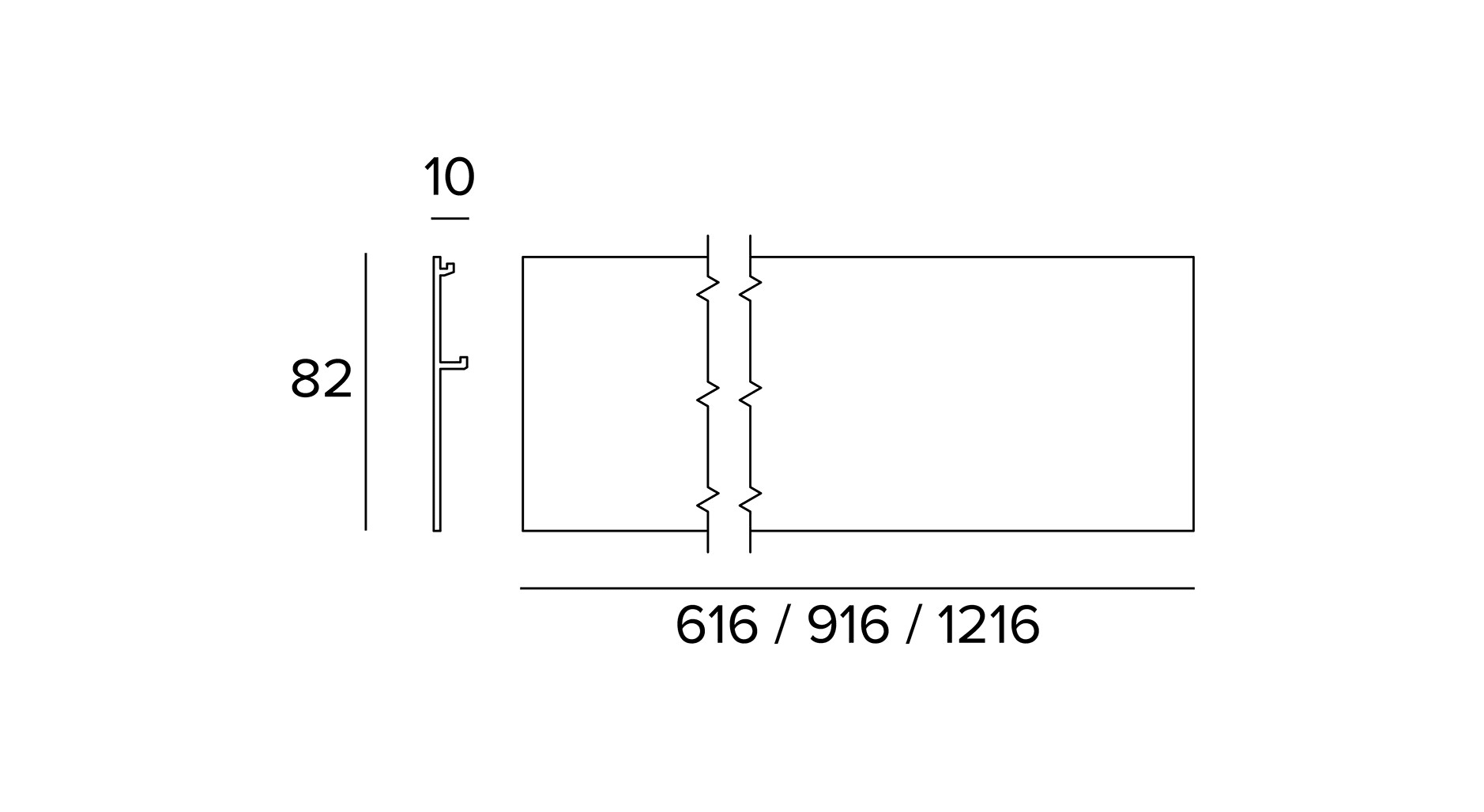 Targetti - JEDI LIN PRJ ACC HIDING PLATE L900