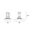 Targetti - PYROS SHORT MOUNTING BRACKET FERRITE