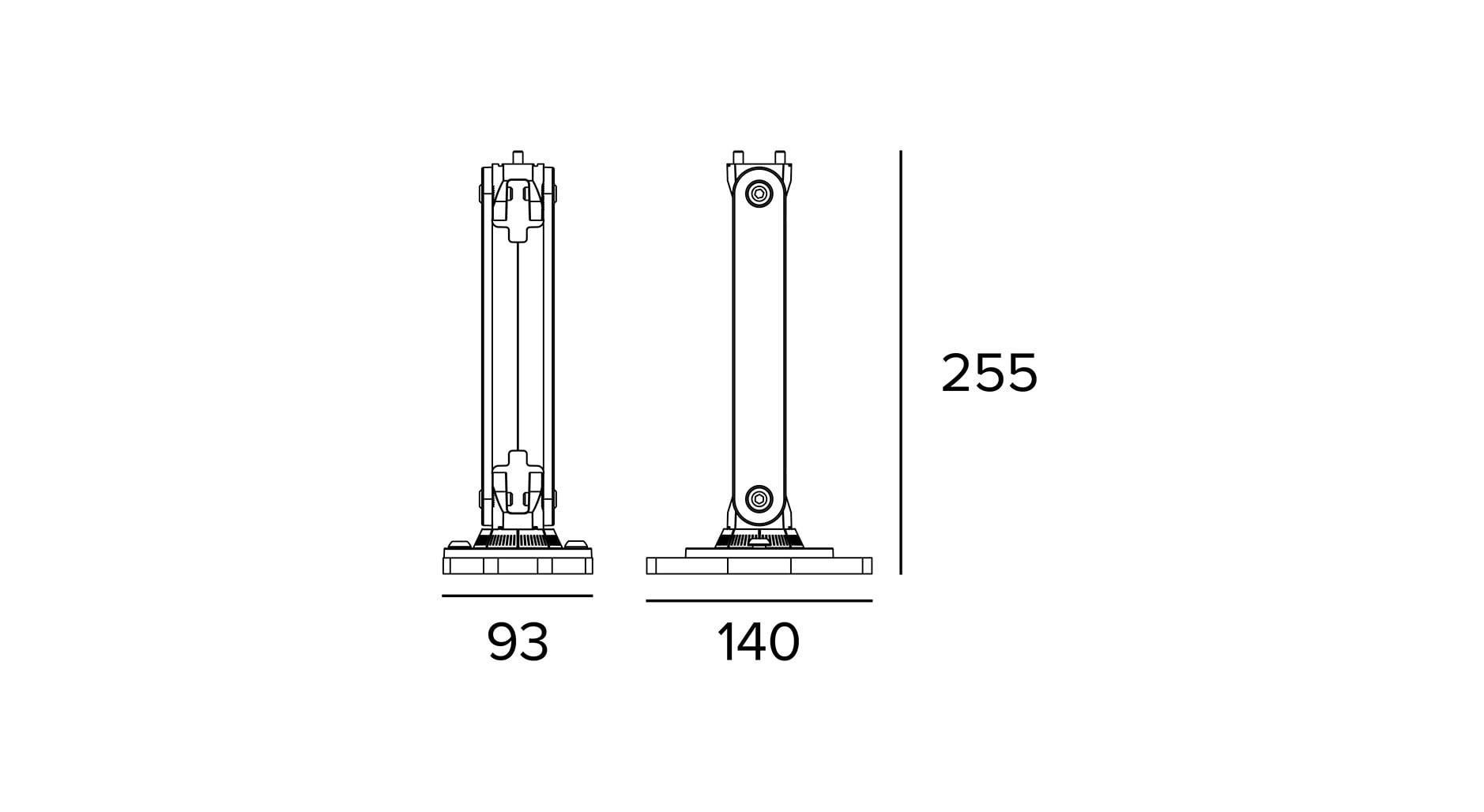 Targetti - PYROS LONG MOUNTING BRACKET FERRITE