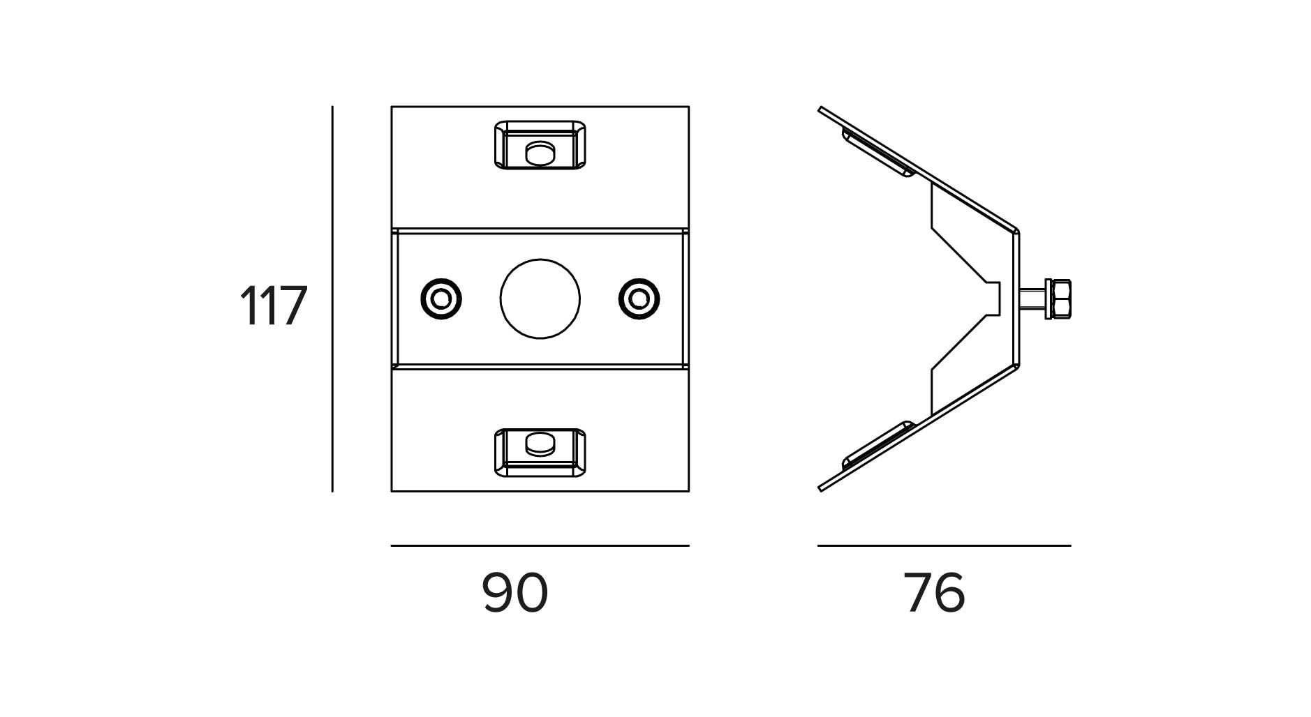 Targetti - STILO WALL-CEILING ACC HOLDER FERRITE