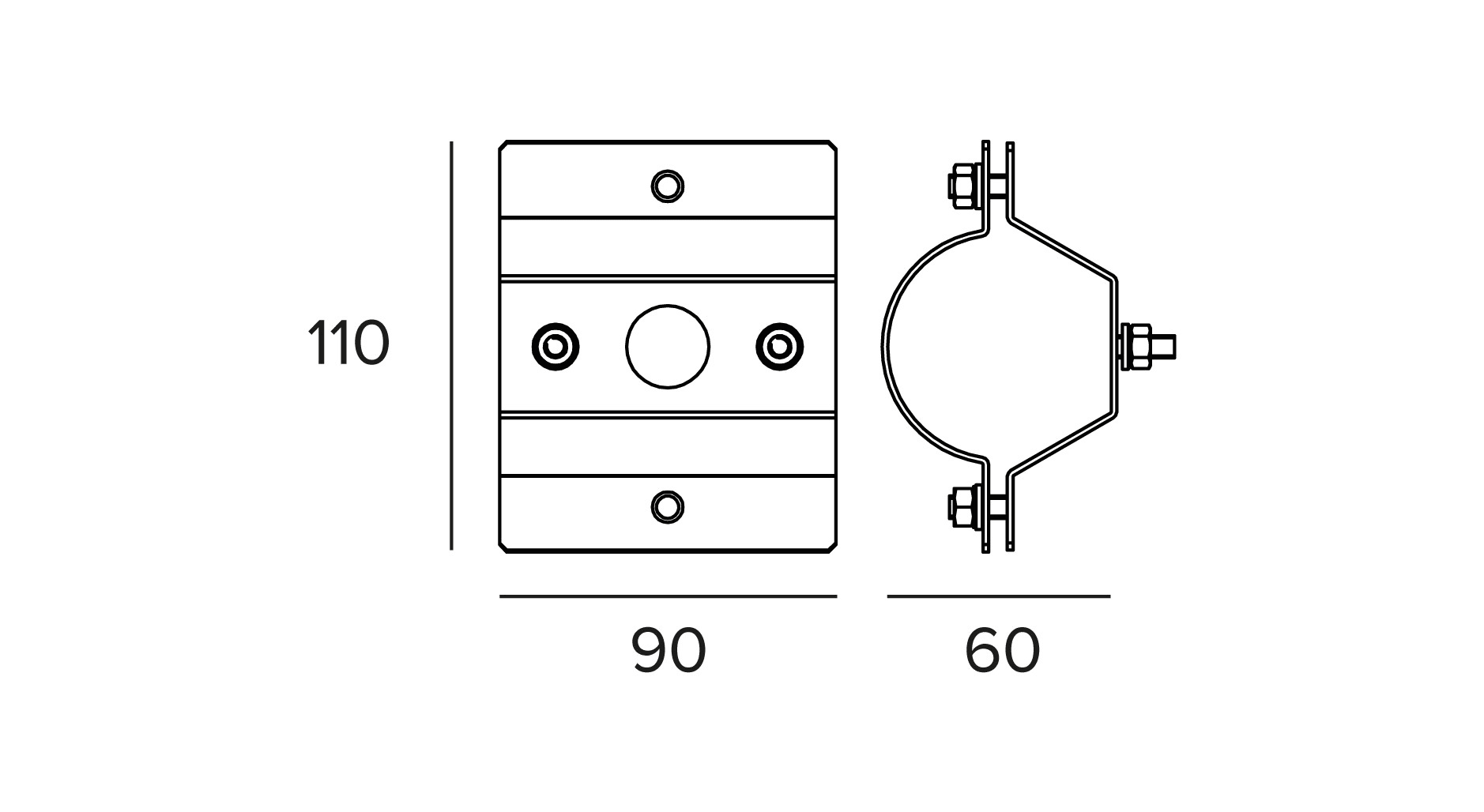 Targetti - STILO WALL ACC POLE HOLDER FERRITE