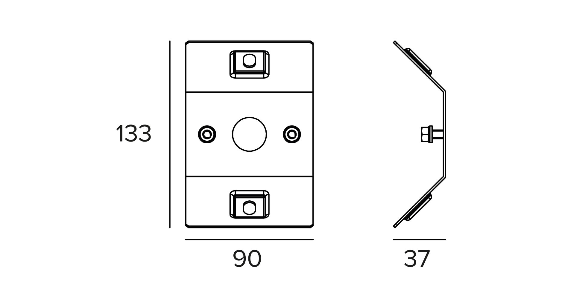 Targetti - STILO WALL ACC CORNER BRACKET FERRITE