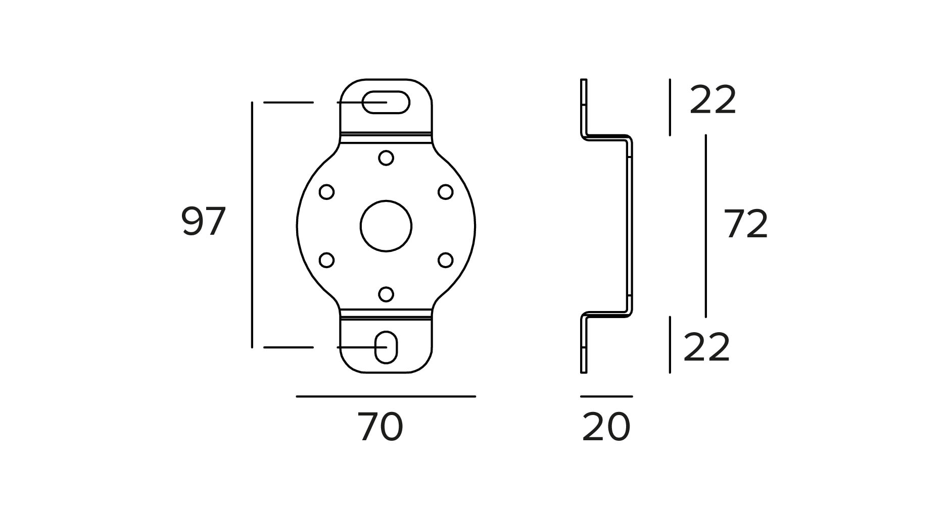 Targetti - ACCESSORY PLATE FOR ROTATION S
