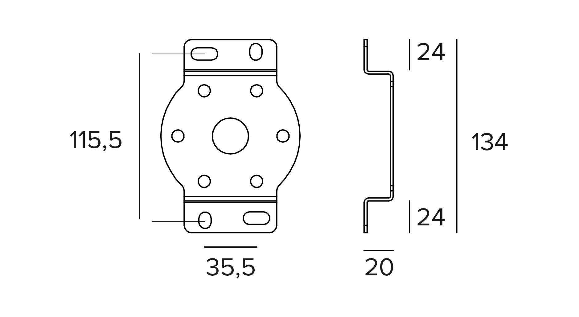 Targetti - ACCESSORY PLATE FOR ROTATION M