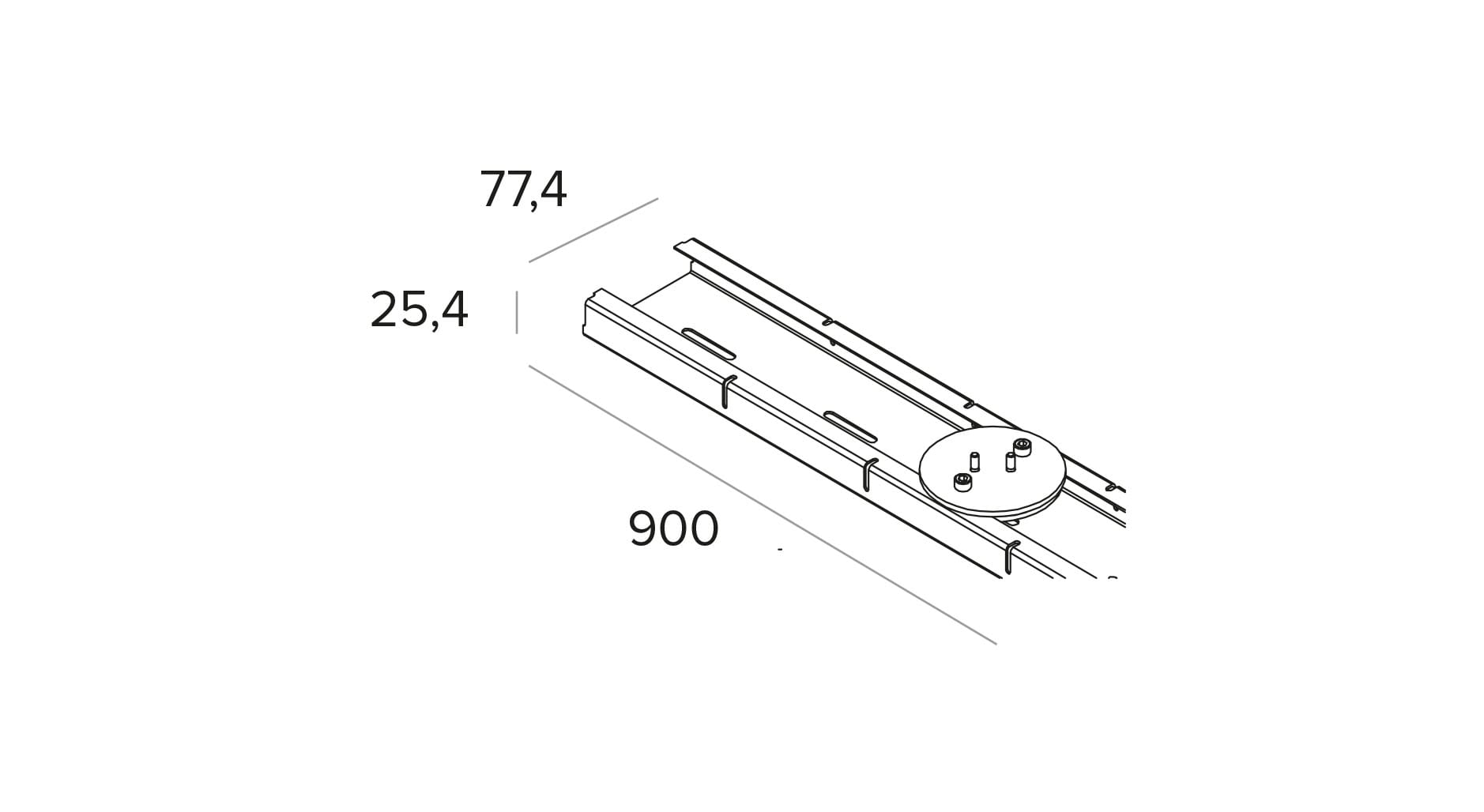 Targetti - CORO ACCESSORY SURFACE MOUNTING CHANNEL