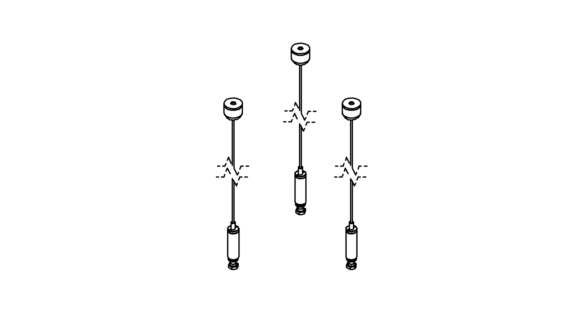 Targetti - THREESIXTY SUSPENSION KIT 2000mm CHROME