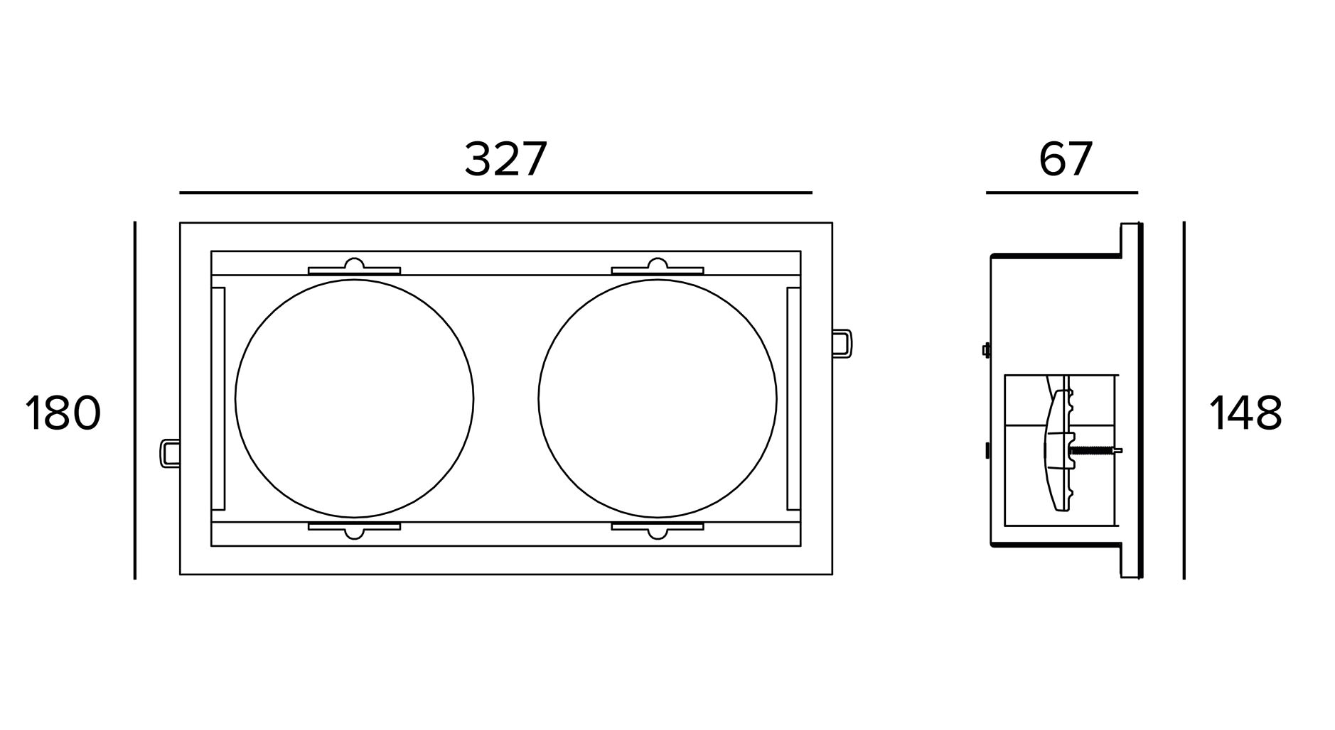 Targetti - STORE MINI 2X FRAME BLACK